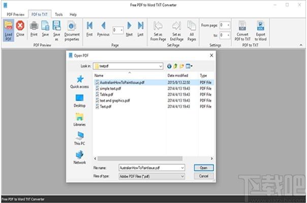 Free PDF to Word TXT Converter下载,免费PDF到文字转换