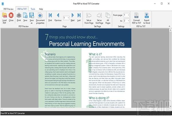 Free PDF to Word TXT Converter下载,免费PDF到文字转换