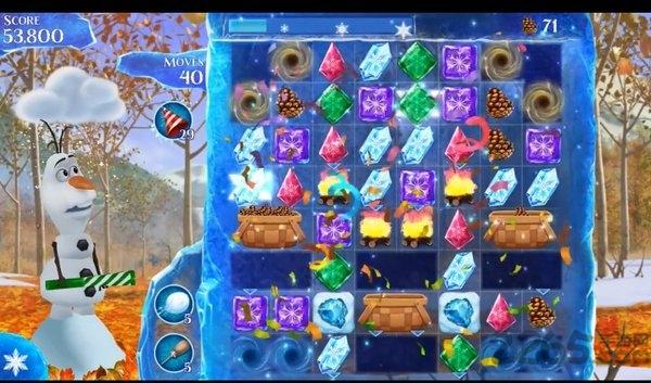 冰雪奇缘冰纷乐无限生命版下载,冰雪奇缘冰纷乐,迪士尼游戏,消消乐游戏